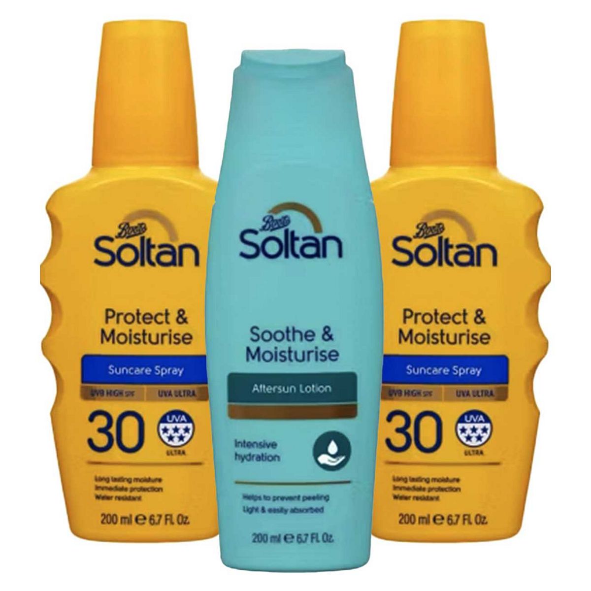 Soltan Spf30 Protect & Moisturise Spray Aftersun Bundle