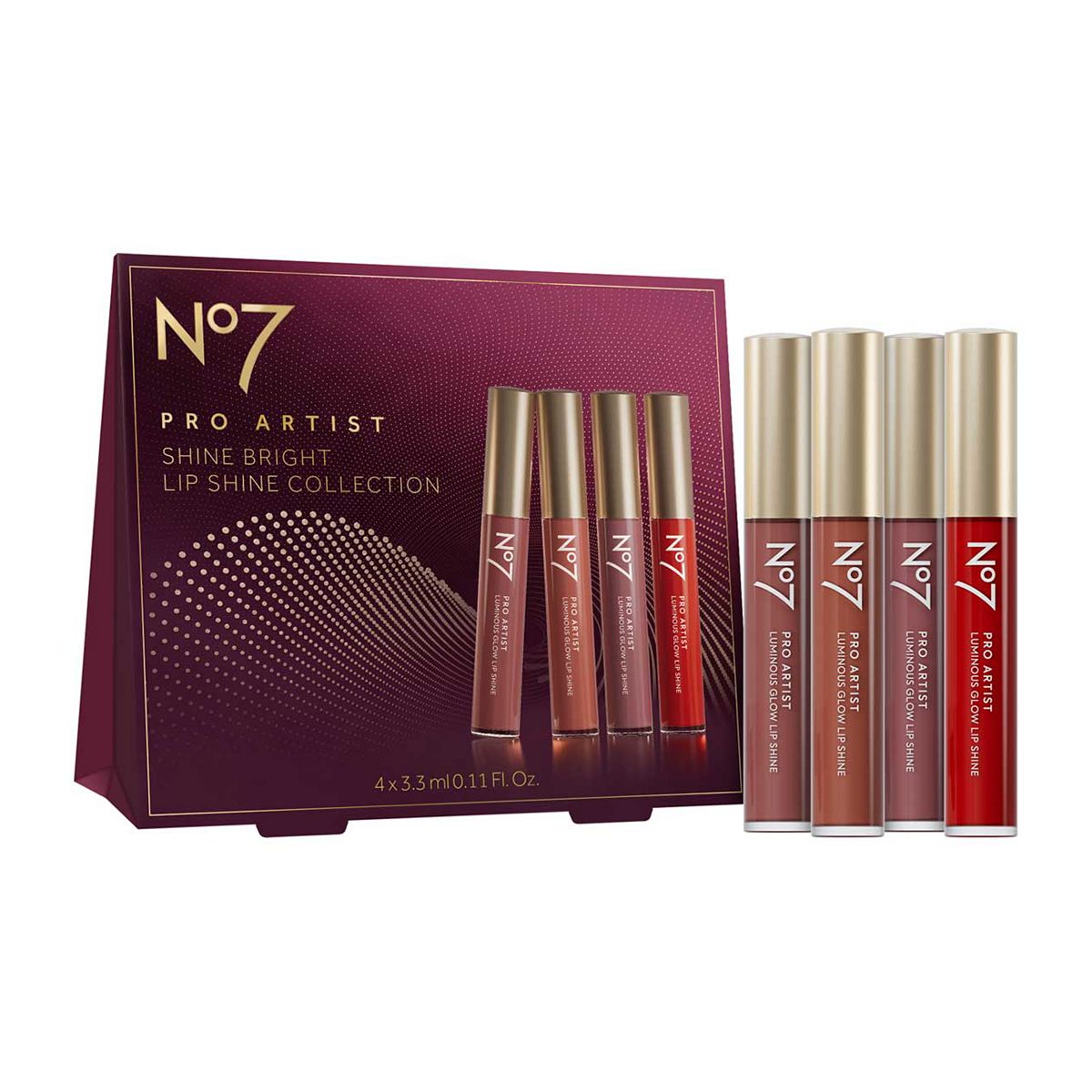 No7 Pro Artist Shine Bright Lip Collection
