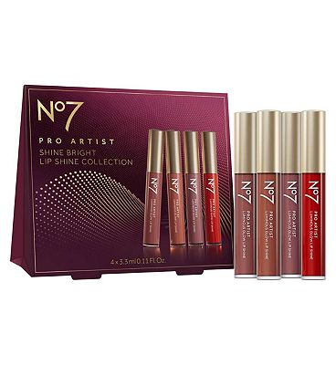 No7 Pro Artist Shine Bright Lip Shine Collection