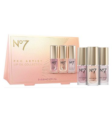 Click to view product details and reviews for No7 Pro Artist Lip Oil Trio Collection.