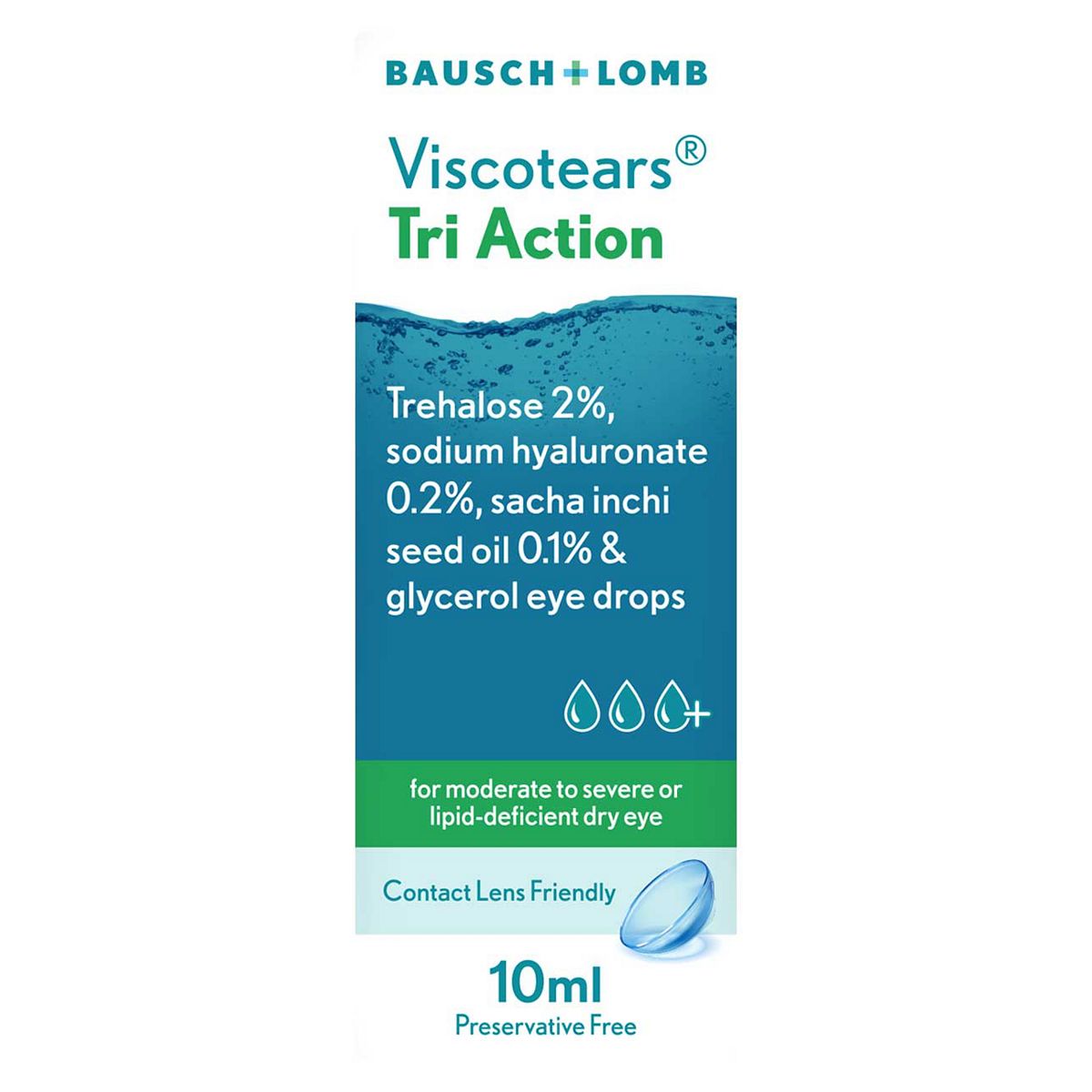 Bausch & Lomb Bausch + Lomb Viscotears Tri Action Eye Drops 10Ml
