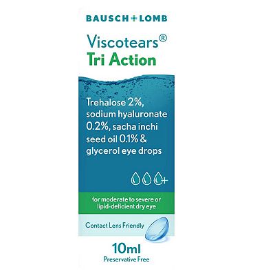 Bausch + Lomb Viscotears Tri Action Eye Drops 10ml