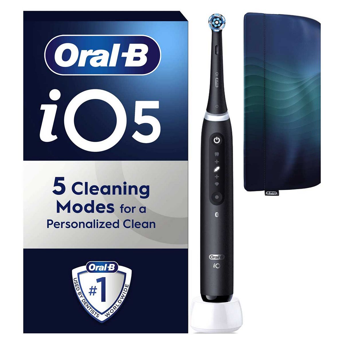 Oral B Oral-B Io5 Matt Black Electric Toothbrush + Travel Pouch