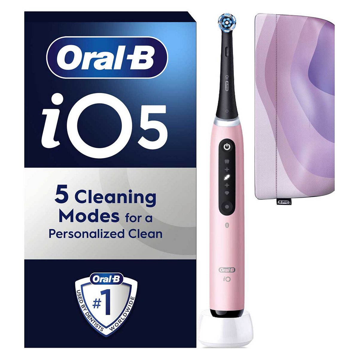 Oral B Oral-B Io5 Blush Pink Electric Toothbrush + Travel Pouch