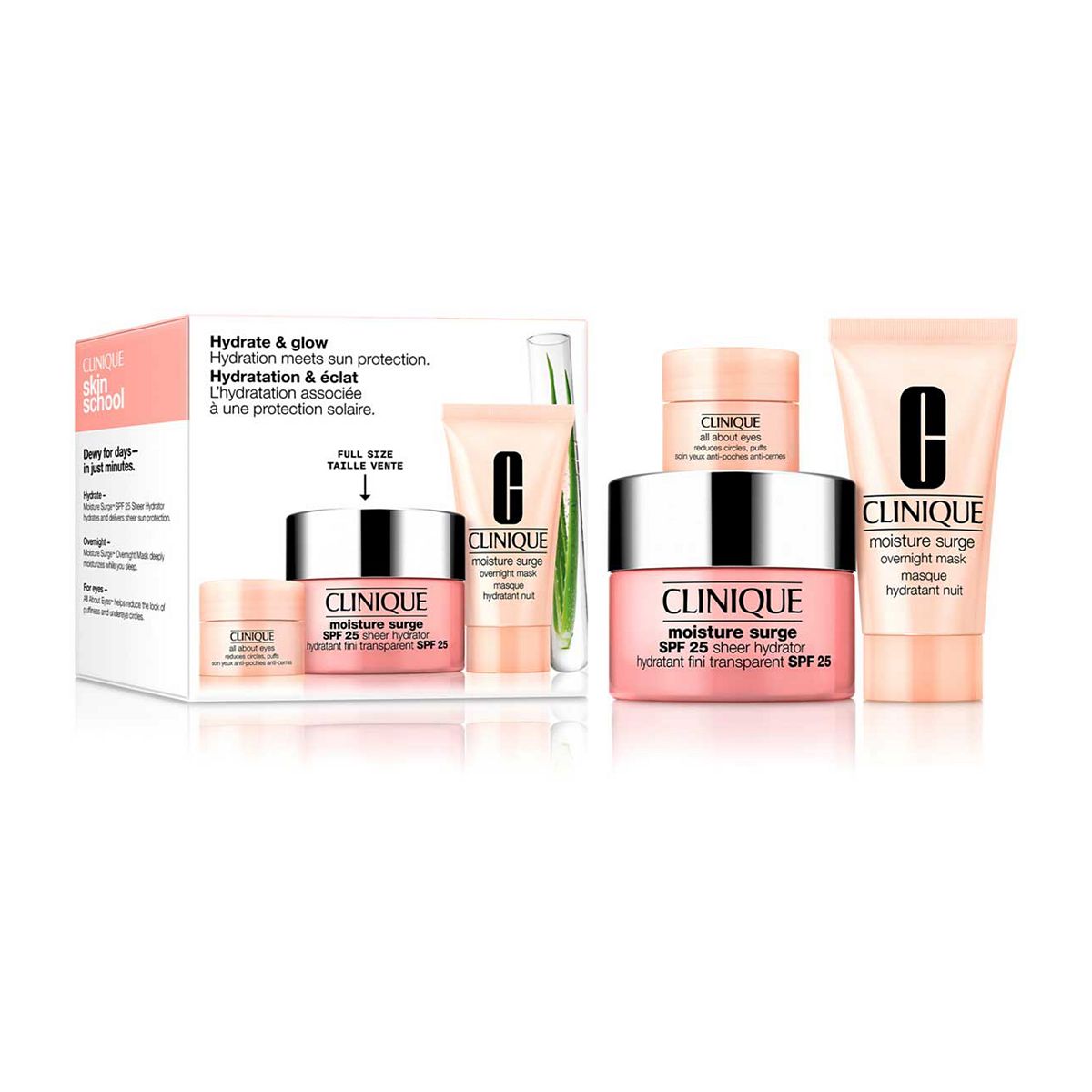 Clinique Hydration & Go, Meets Sun Protection Gift Set - With Moisture Surge™ Spf 25 Moisturiser