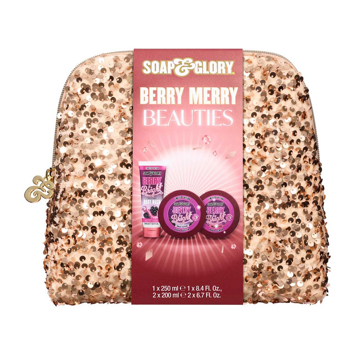 Soap & Glory Berry Merry Beauties 3 Piece Full Size Gift Set