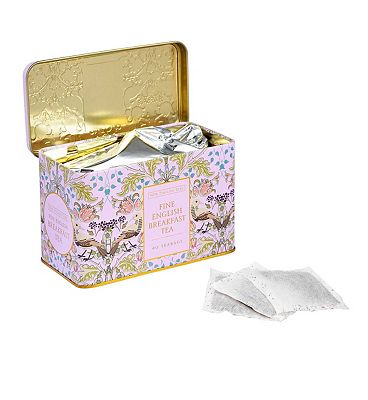 New English Teas Song Thrush Teabag Tin with Teabags English Breakfast 2g x 40