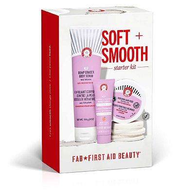 First Aid Beauty Body Bestsellers - Soft + Smooth Starter Kit 114g + 28.3g + 28pads