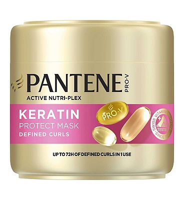 Pantene Pro-V Defined Curls Keratin Protect Hair Mask 300ml for Frizzy, Unruly Curls