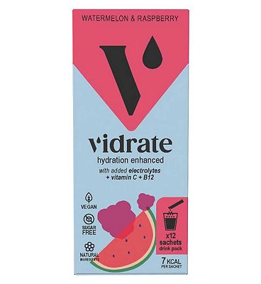 Click to view product details and reviews for Vidrate Hydration Sachets Watermelon Raspberry 12 Sachets.