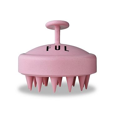 FUL Scalp Massager Brush In Gradient Black Silicone Exfoliator (2)