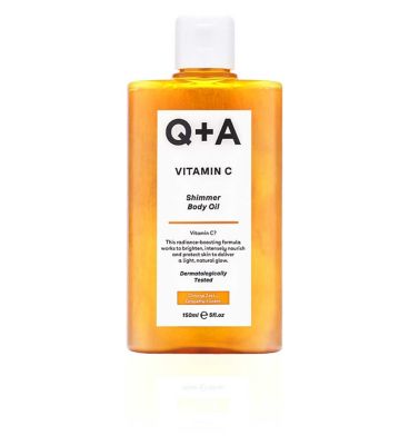 Q+A Vitamin C Shimmer Body Oil 150ml Boots
