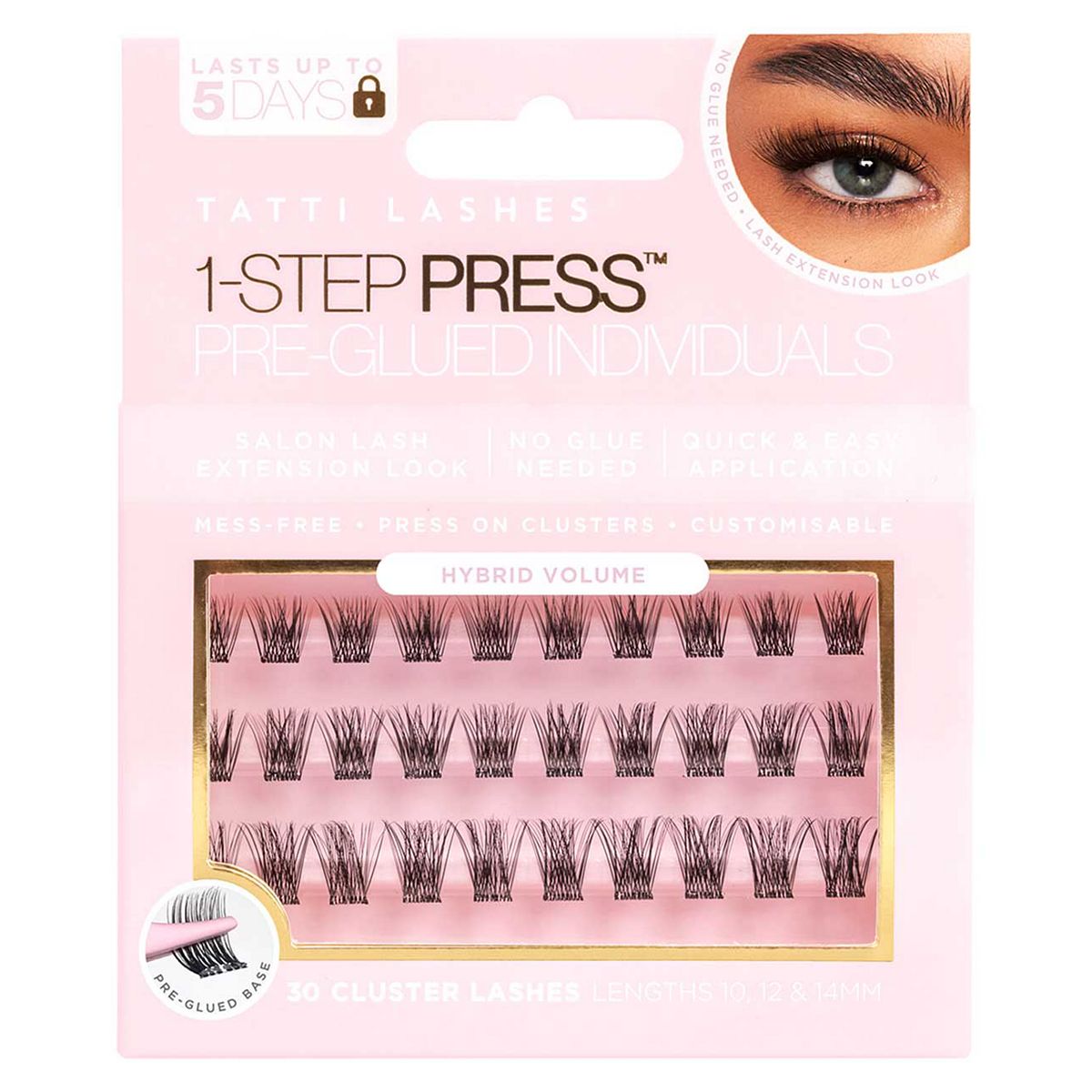 Tatti Lashes Pre Glued Hybrid Volume Individual Lashes 19g