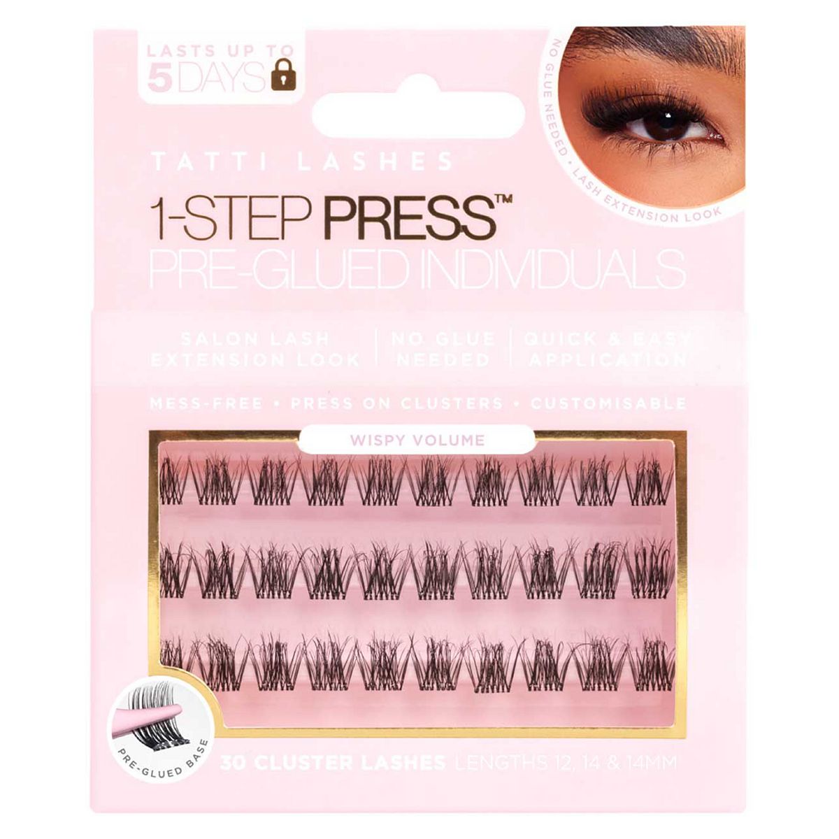Tatti Lashes Pre Glued Wispy Volume Individual Lashes 19g