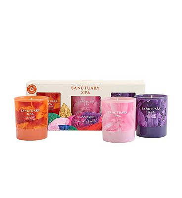 Sanctuary Spa Discovery Fragrance Candle Collection Festive Gift Set