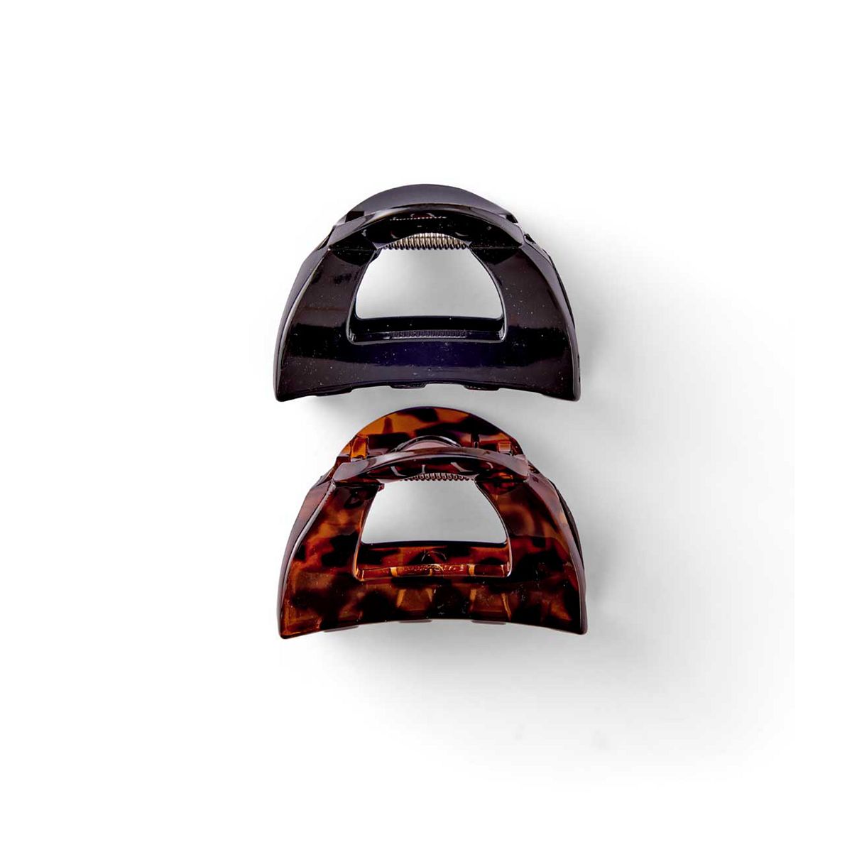   Jaw Clips Half Moon Black Brown 2S Multicolor