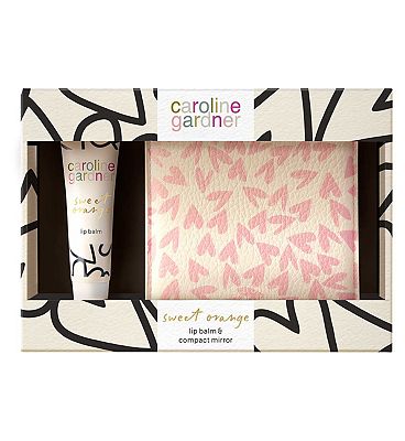 Caroline Gardner Sweet Orange Lip Balm & Compact Mirror Set