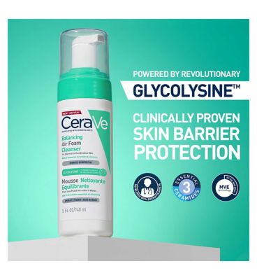 CeraVe Balancing Air Foam Foaming Facial Cleanser for Normal to Combination Skin 148ml (8)