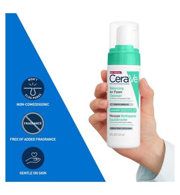 CeraVe Balancing Air Foam Foaming Facial Cleanser for Normal to Combination Skin 148ml (12)