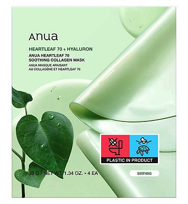 Anua Heartleaf 70 Soothing Collagen Mask 4 pack
