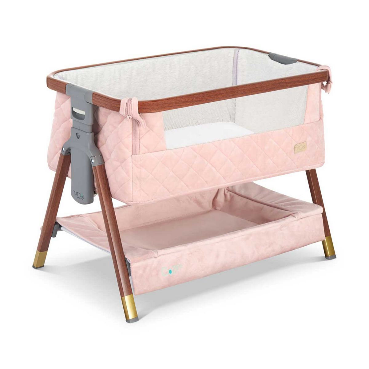Tutti Bambini Cozee Luxe Mini Me Crib - Walnut/Blush