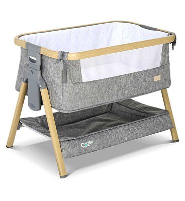 Tutti Bambini Cozee Mini Me Play Crib - Oak/Charcoal