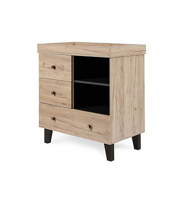 Tutti Bambini Como Chest Changer - Distressed Oak/Slate Grey