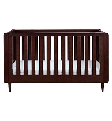 Tutti Bambini Japandi Mini Cot Bed - Warm Walnut