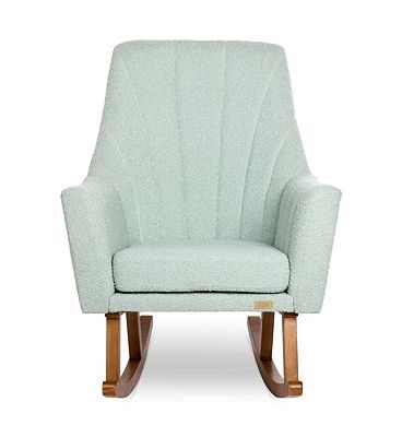 Tutti Bambini Jonah Luxe Rocking Chair And Foot Stool - Boucle Ocean Stone