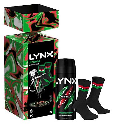 LYNX Africa Body Spray & Socks Cracker Gift Set