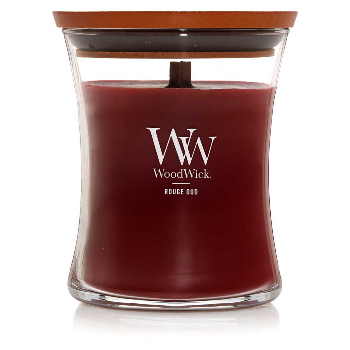Woodwick Medium Hourglass Candle Rouge Oud 275g