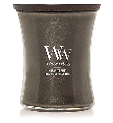 Click to view product details and reviews for Woodwick Medium Hourglass Candle Melanite Mist 275g.