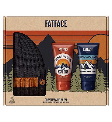 FatFace Greatness Up Ahead Beanie & Wash Set