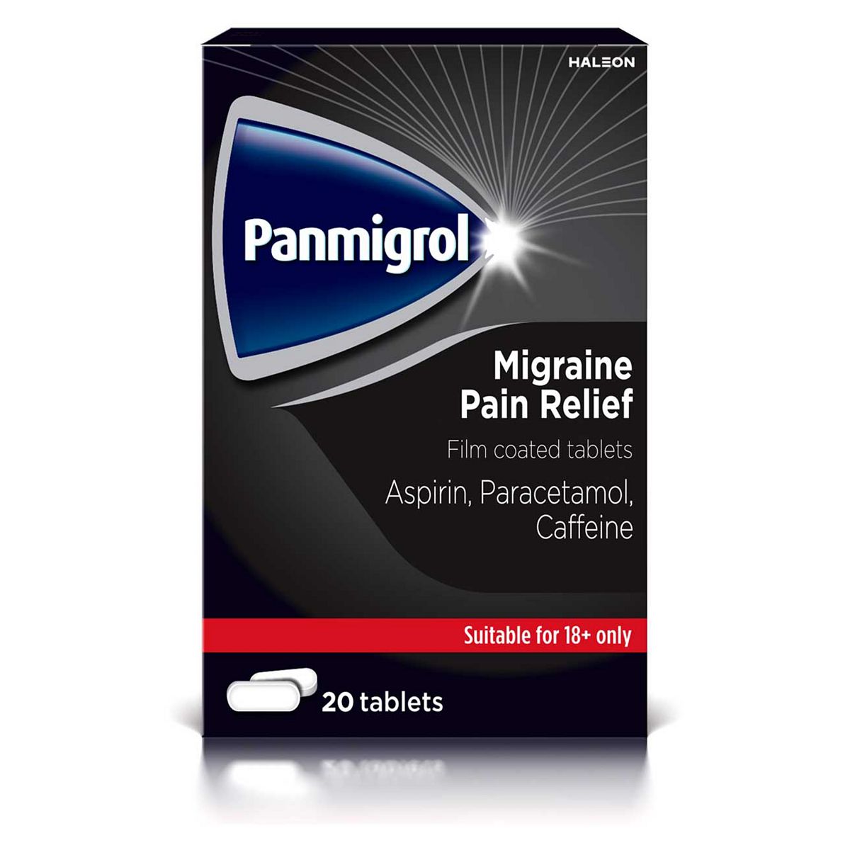 Panmigrol Migraine Pain Relief 250Mg/250Mg/65Mg Film Coated Tablets - 20