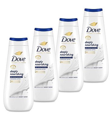 Dove Advanced Body Wash Deeply Nourishing 4x 400ml Bundle