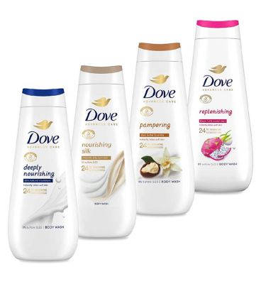 Dove Advanced Body Wash 4 x 400ml Variety Bundle