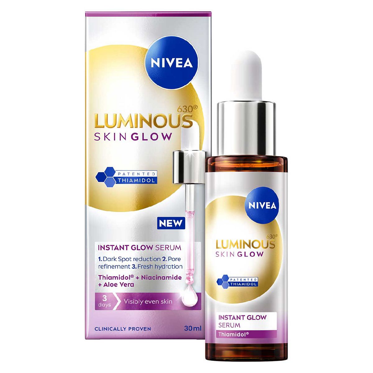 Nivea Luminous 630 Even Glow Face Serum With Thiamidol 30ml