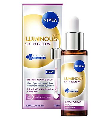 Click to view product details and reviews for Nivea Luminous 630 Even Glow Face Serum With Thiamidol 30ml.