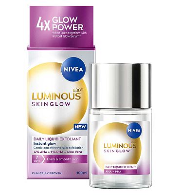 Click to view product details and reviews for Nivea Luminous 630 Even Glow Liquid Exfoliant 100ml.