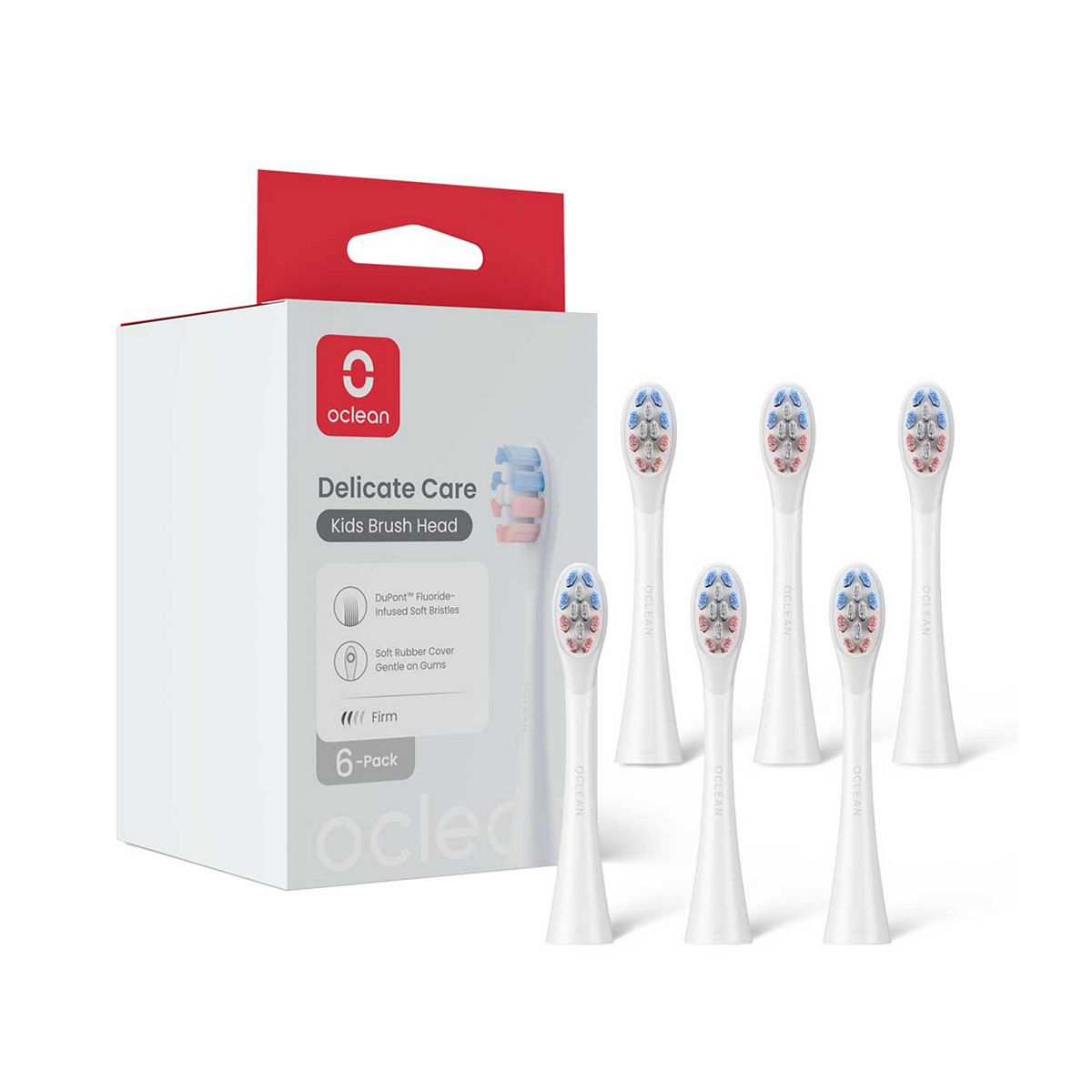 Oclean Delicate Care Kids P3K1 Brush Head 6-Pk White