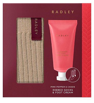 Radley Ribbed Socks with Pink Pepper & Cassis Foot Cream 30ml