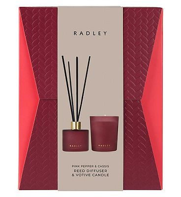 Radley Pink Pepper & Cassis Reed Diffuser & Votive Candle