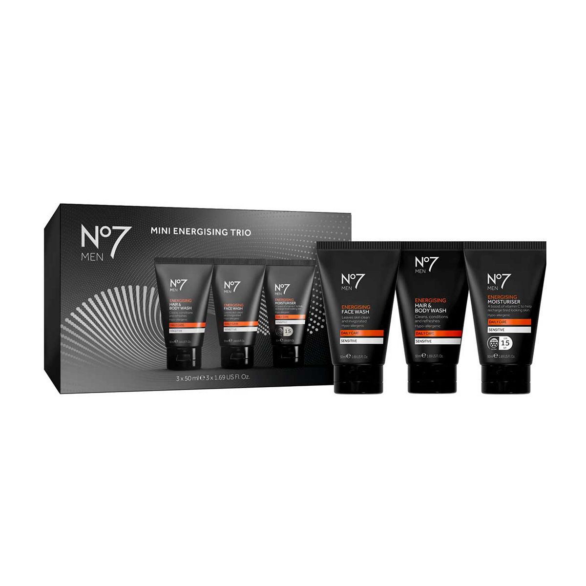 No7 Men Energising Mini Trio