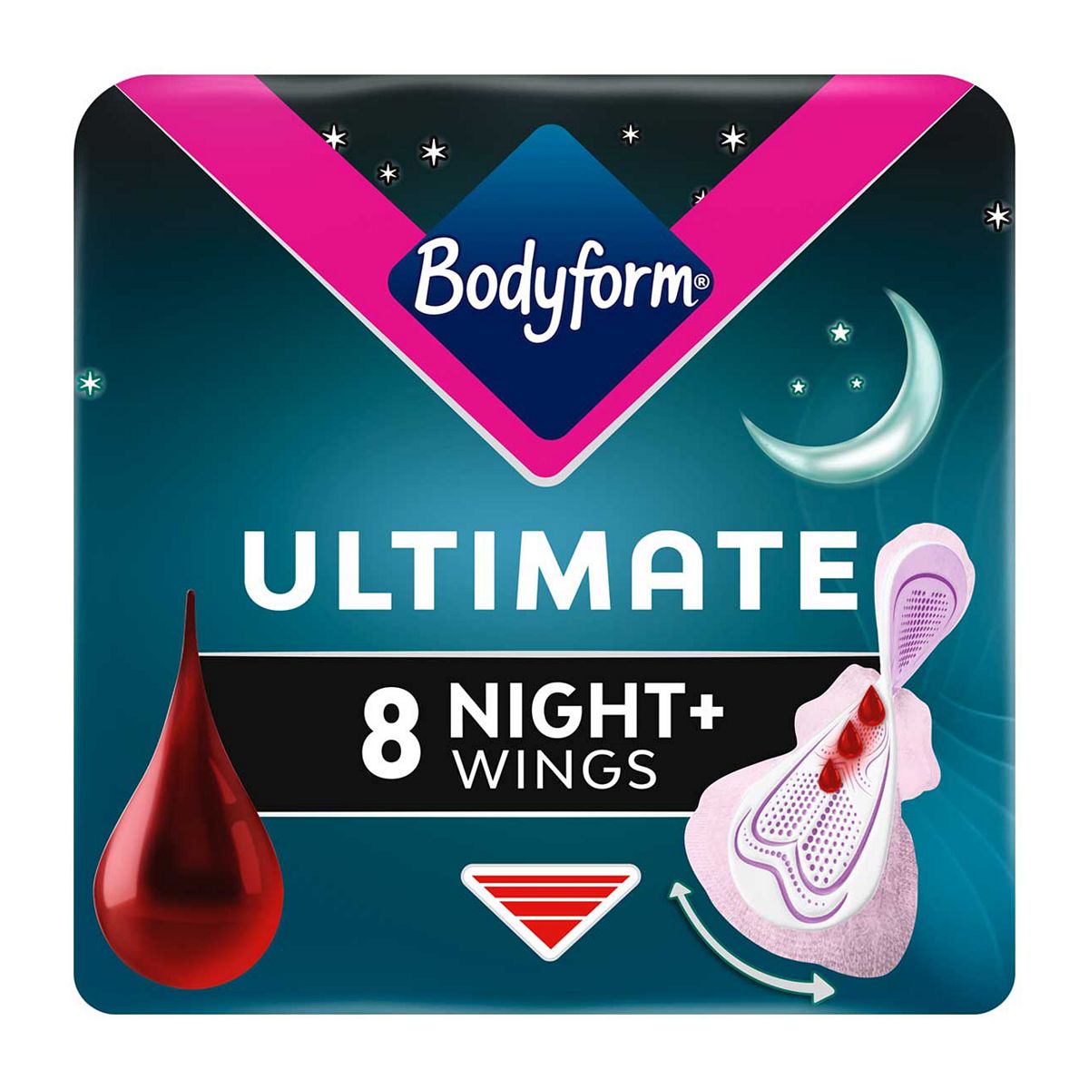 Bodyform Ultimate Ultra Night Wing 8 Pack