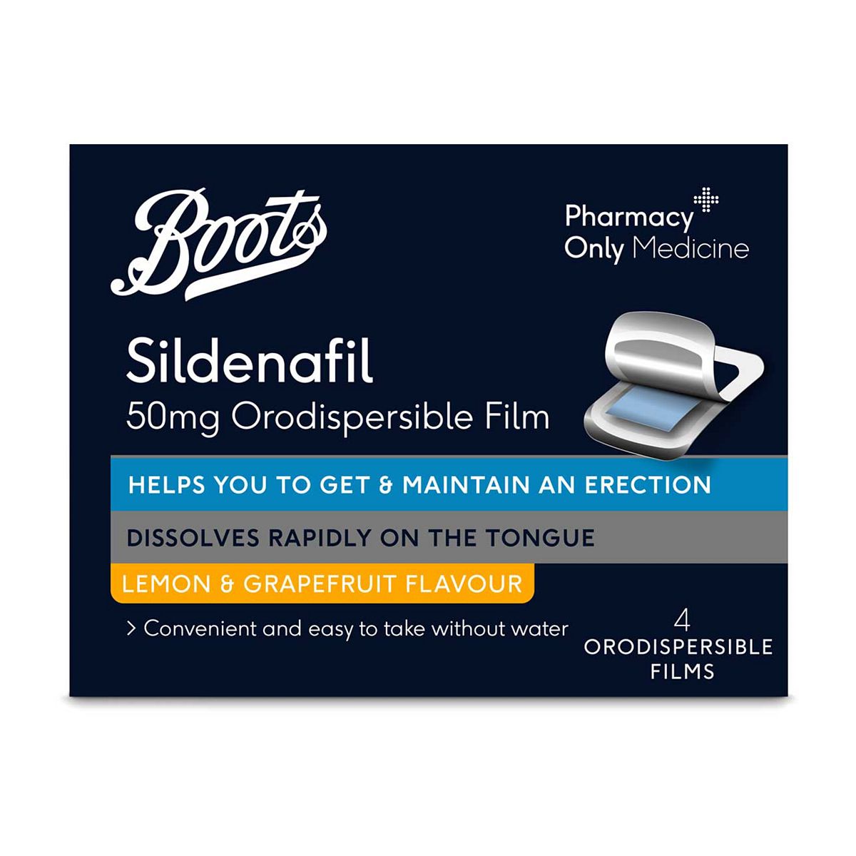   Sildenafil 50Mg Orodispersible Film – 4 Films