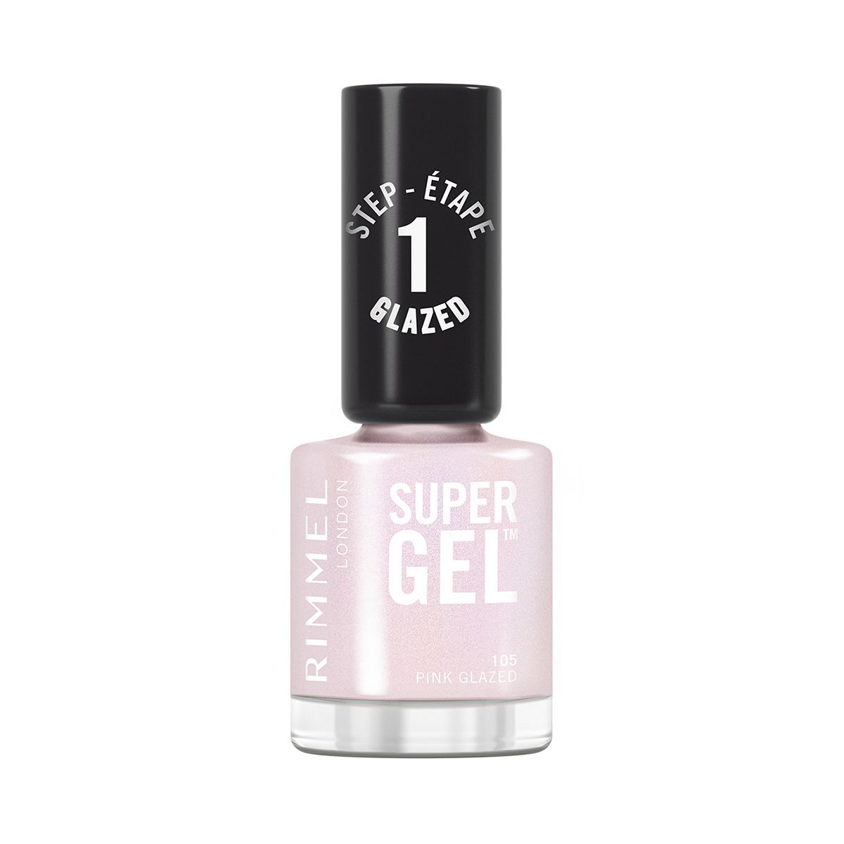 Rimmel Super Gel Nail Polish 105 Glazed 12Ml Pink