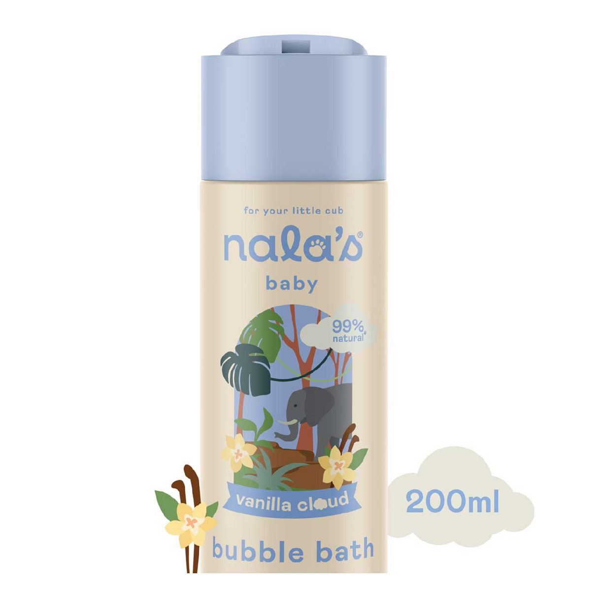 Nalas Baby Nala's Baby Bubble Bath Vanilla Cloud200 ml, 200ml