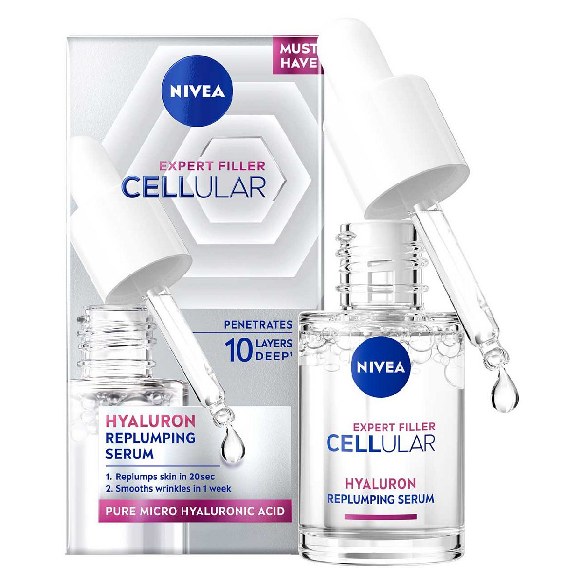 Nivea Cellular Expert Filler Hyaluron Acid Replumping Face Serum 15ml
