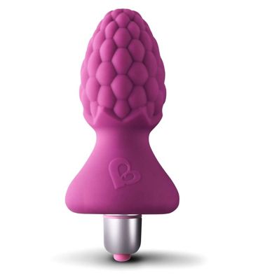 Rocks Off Ass-Berries Raspberry 7 Function Textured Sensory Beginners  Battery Butt Plug - Boots
