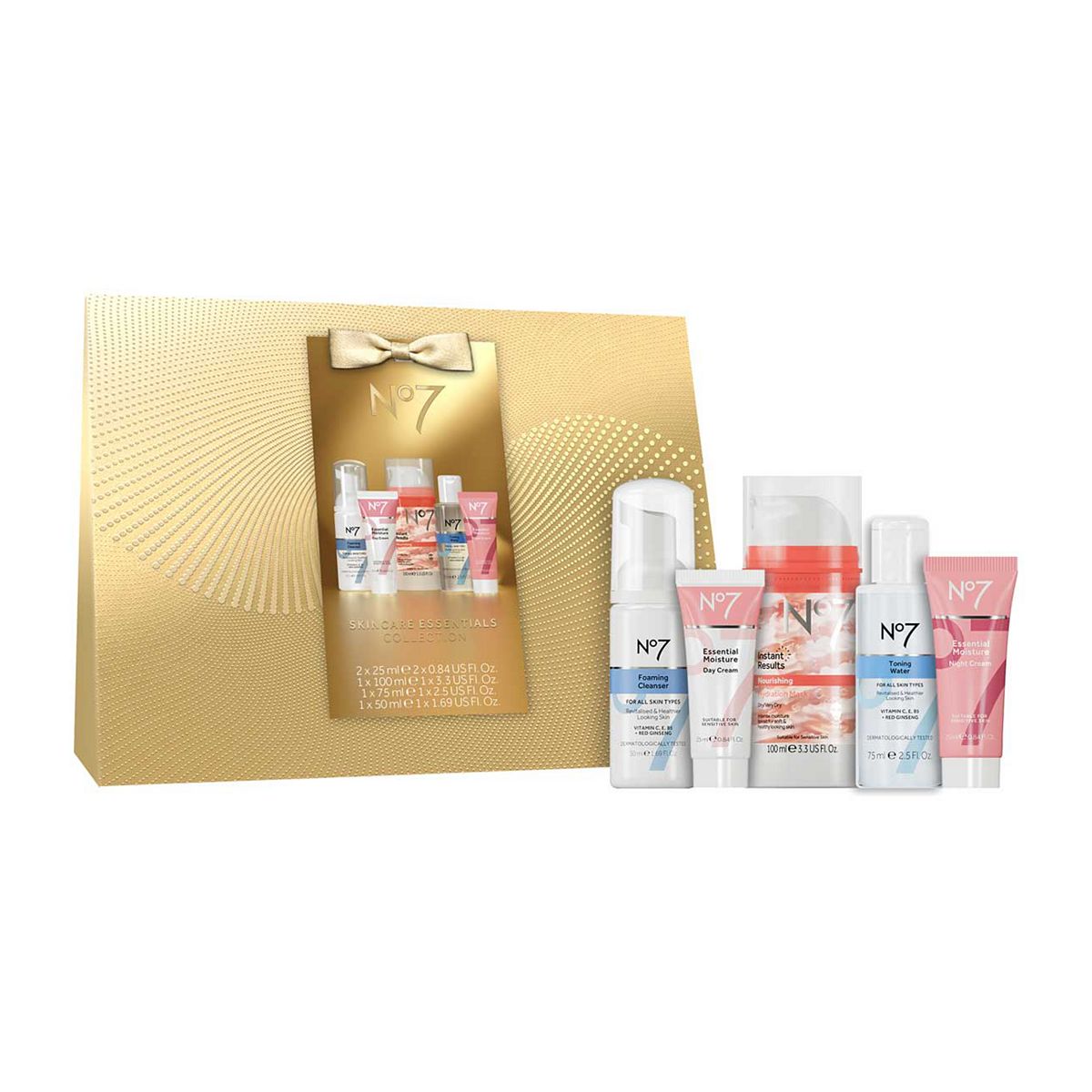 No7 Skincare Essentials 5-Piece Collection Gift Set